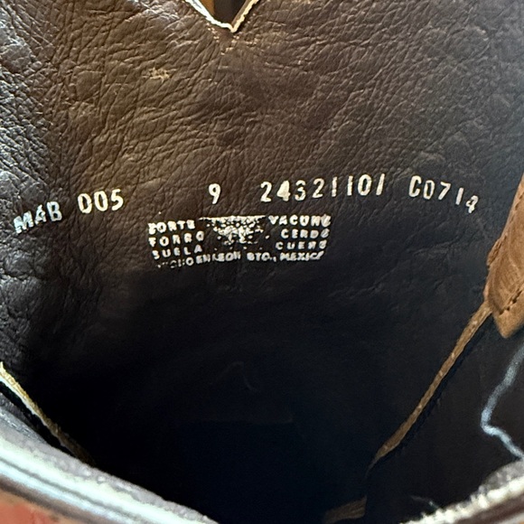 Caborca tan yellow tint western boots size 9 cowgirl studded - Picture 6 of 8